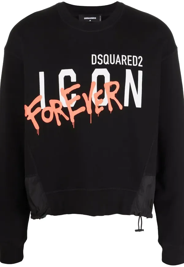 Dsquared2 tröja med graffititryck - Svart