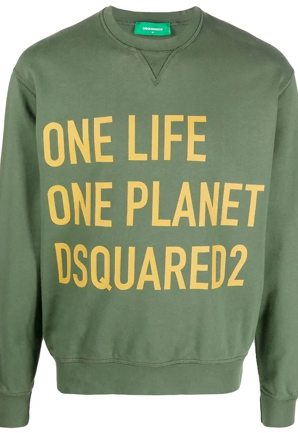 Dsquared2 tröja med grafiskt tryck - Grön
