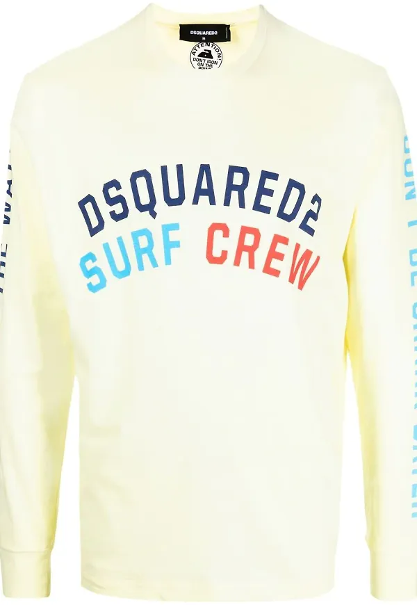 Dsquared2 tröja med grafiskt tryck - Gul