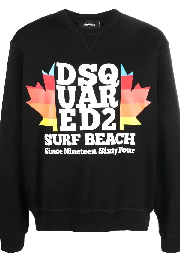 Dsquared2 tröja med grafiskt tryck - Svart