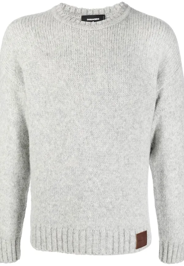 Dsquared2 tröja med ribbad kant - Grå