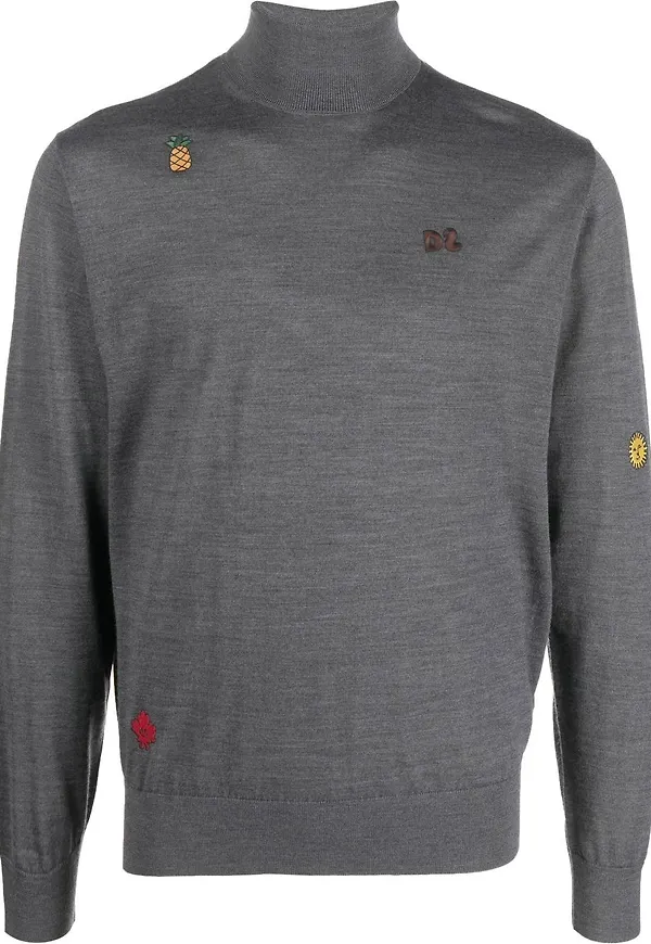 Dsquared2 tröja med rullkrage - Grå