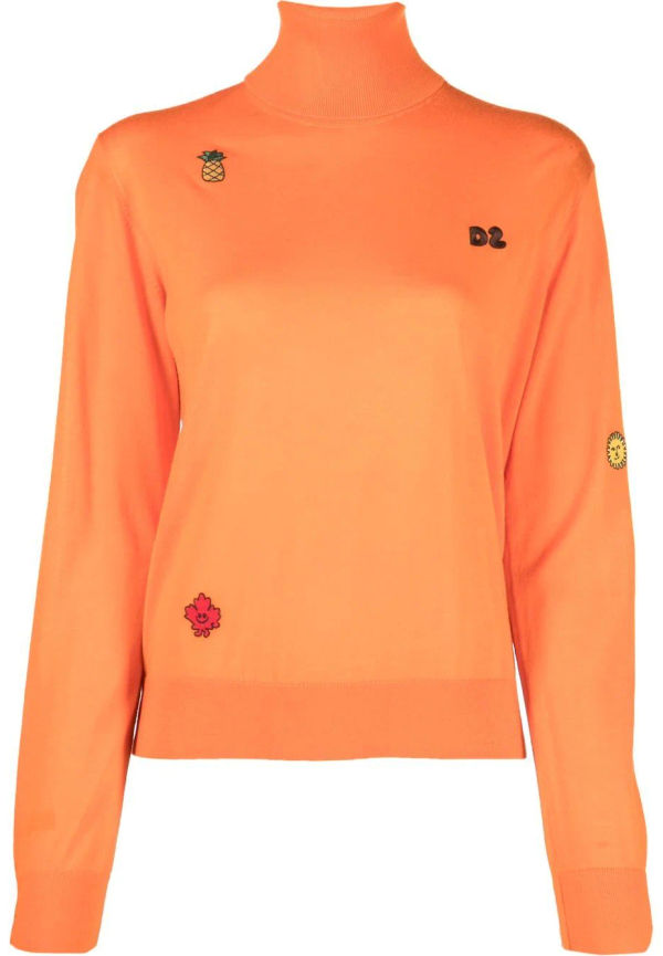 Dsquared2 tröja med rullkrage - Orange