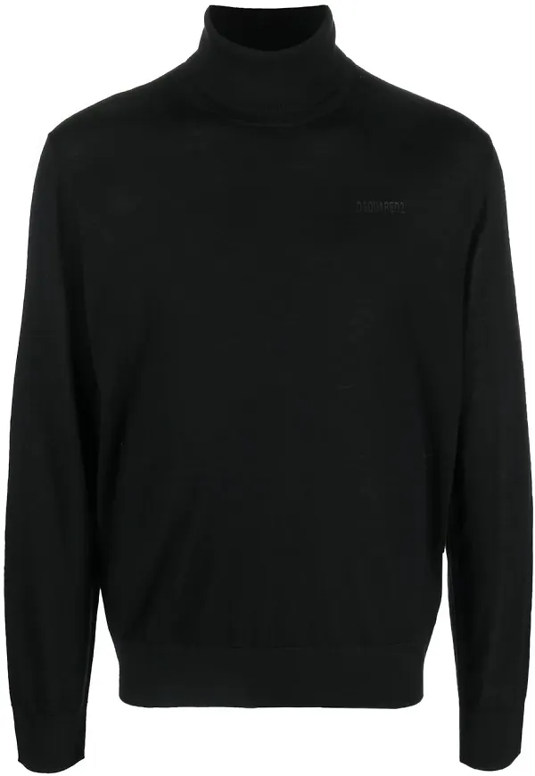 Dsquared2 tröja med rullkrage - Svart