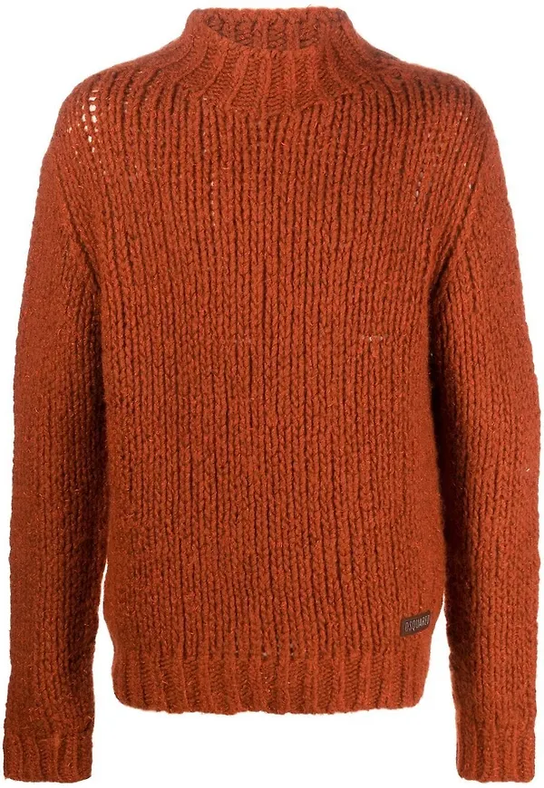 Dsquared2 tröja med rundad hals - Brun