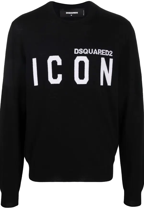 Dsquared2 tröja med slogan - Svart