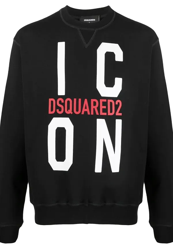 Dsquared2 tröja med tryck - Svart
