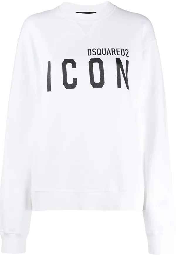 Dsquared2 tröja med tryck - Vit