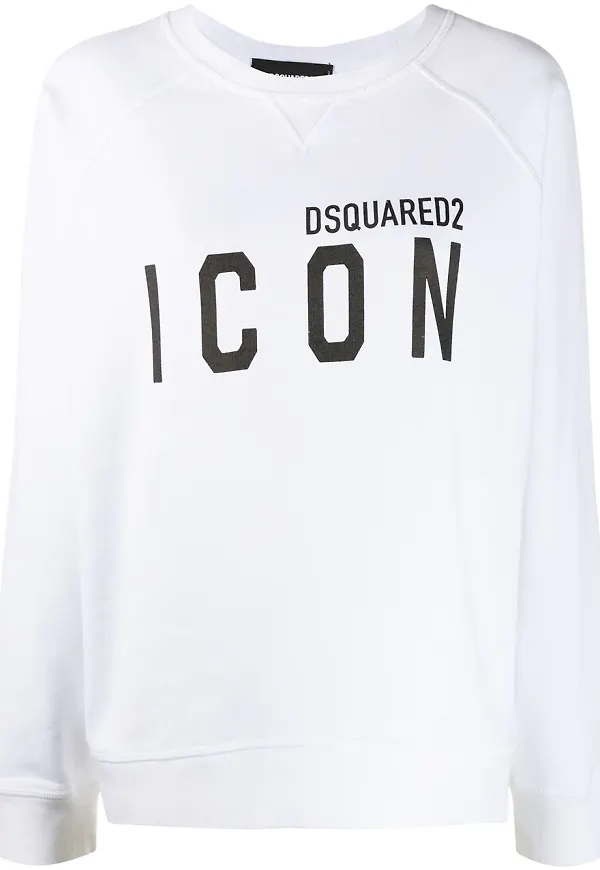 Dsquared2 tröja med tryck - Vit