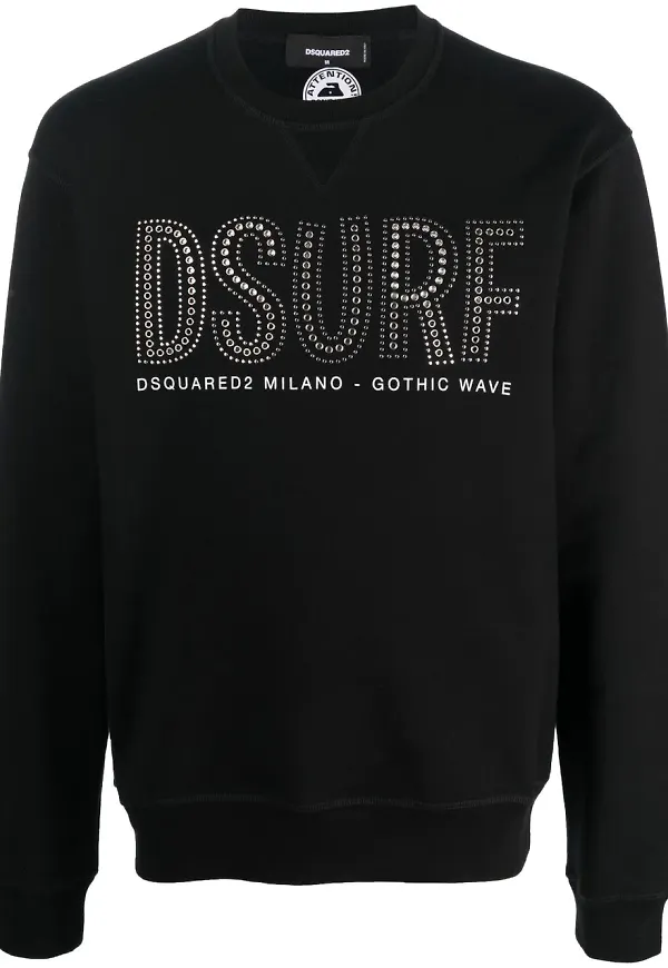 Dsquared2 tröja med öljettdetalj - Svart