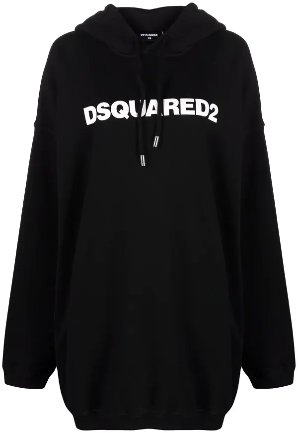 Dsquared2 tröjklänning med huva - Svart