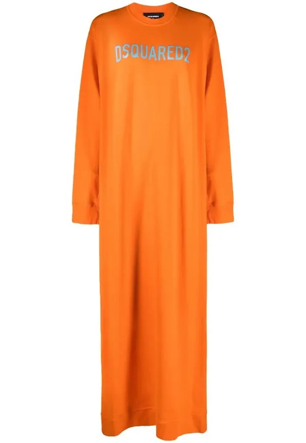 Dsquared2 tröjklänning med logotyp - Orange