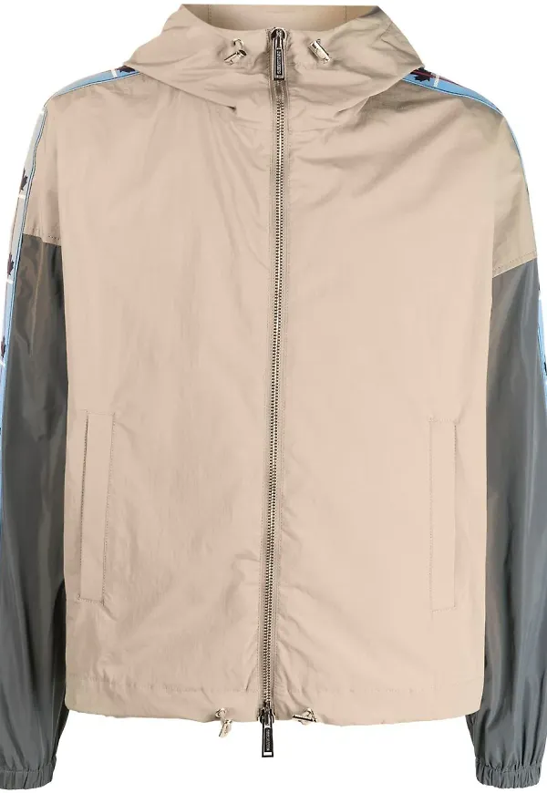 Dsquared2 tunn jacka med kontrastpanel - Neutral