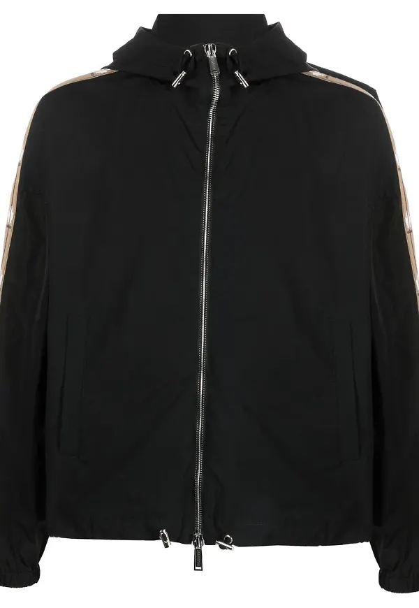 Dsquared2 tunn jacka med kontrastpanel - Svart