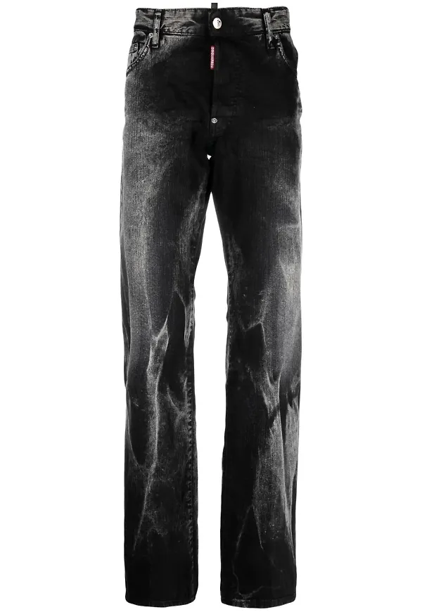 Dsquared2 tvättade straight-jeans - Grå