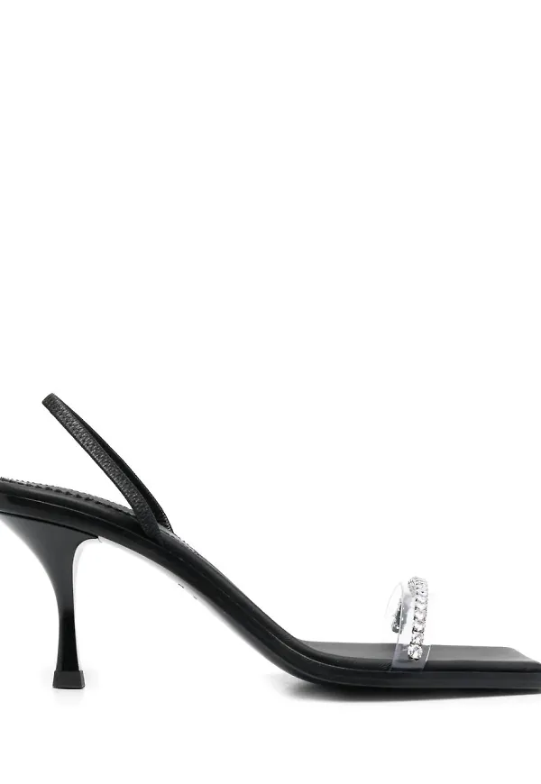 Dsquared2 utsmyckade slingback-sandaler - Svart