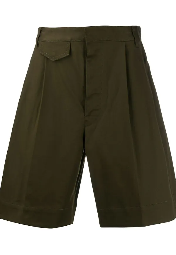 Dsquared2 utsvängda bermudashorts - Grön