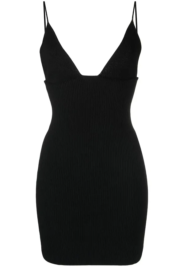 Dsquared2 v-ringad miniklänning - Svart