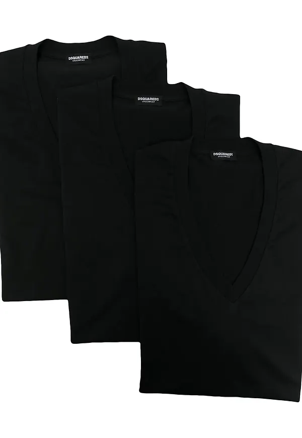Dsquared2 v-ringad t-shirt - Svart