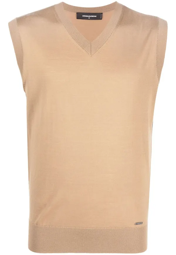 Dsquared2 v-ringad topp - Brun