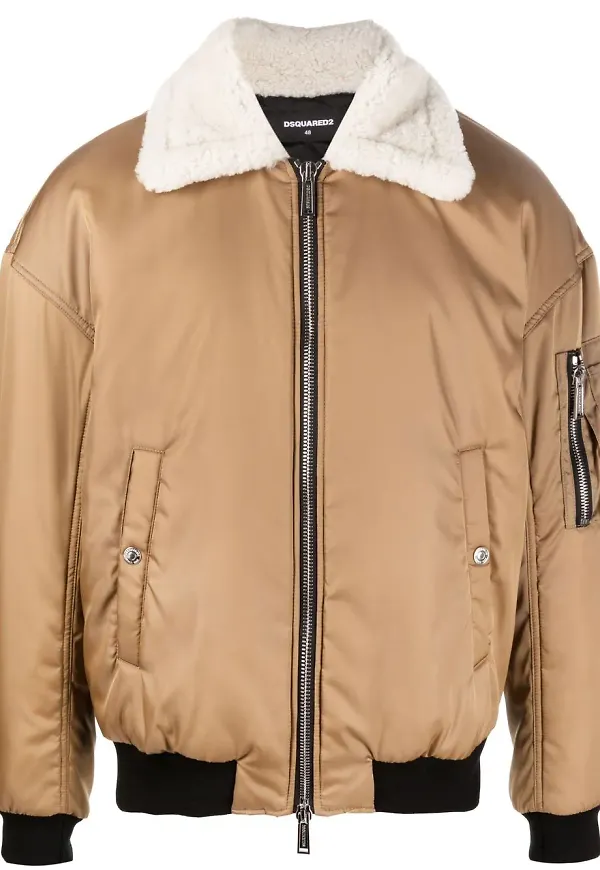 Dsquared2 vadderad bomberjacka - Neutral