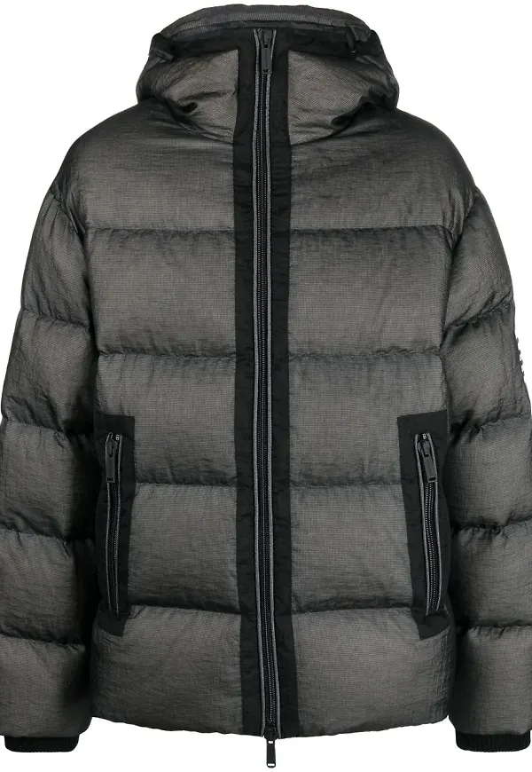 Dsquared2 vadderad jacka med dragkedja - Svart