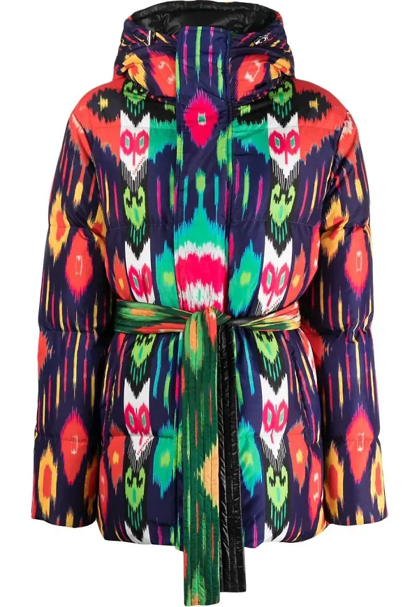 Dsquared2 vadderad jacka med grafiskt tryck - Lila