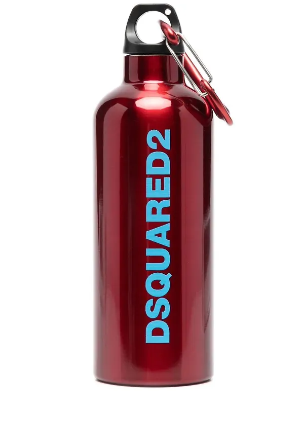 Dsquared2 vattenflaska med D-ring - Röd