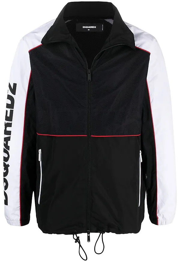 Dsquared2 vindjacka med logotyp - Svart