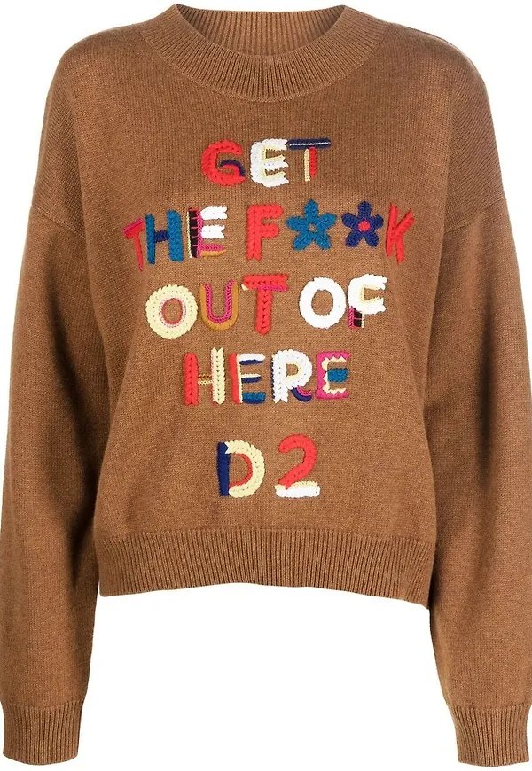 Dsquared2 virkad tröja - Brun