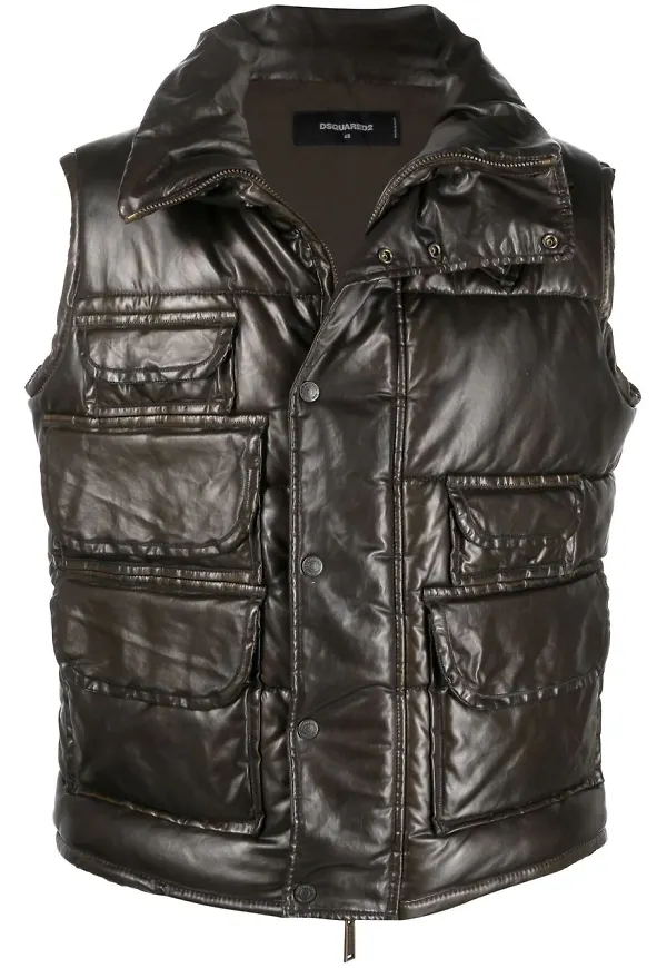 Dsquared2 väst med fickor - Grön