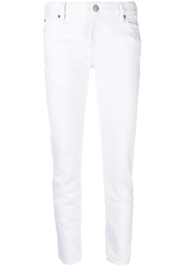 Dsquared2 White Bull skinny-jeans - Vit