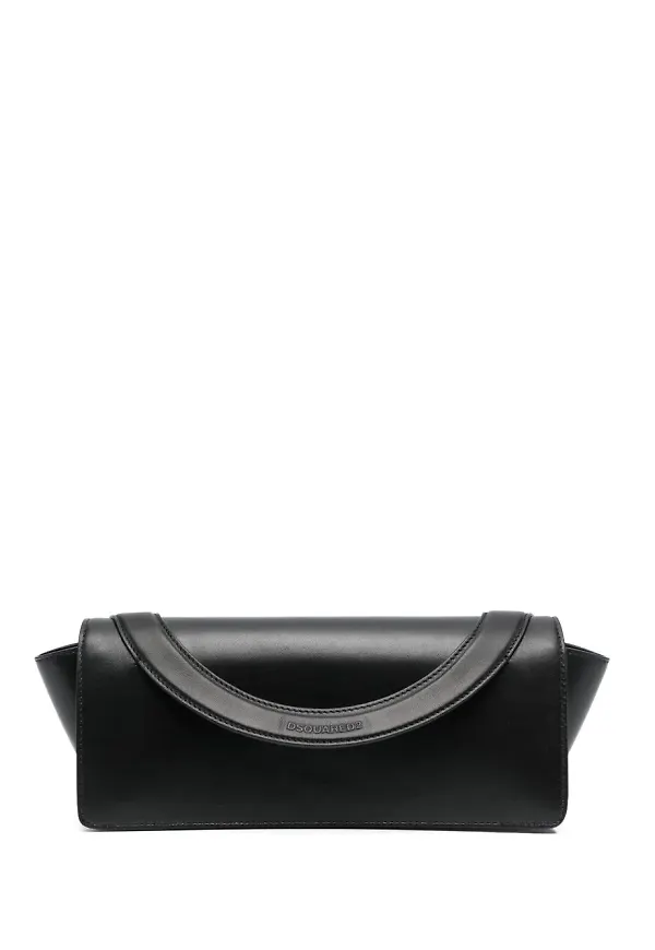 Dsquared2 wrist-strap leather clutch bag - Svart