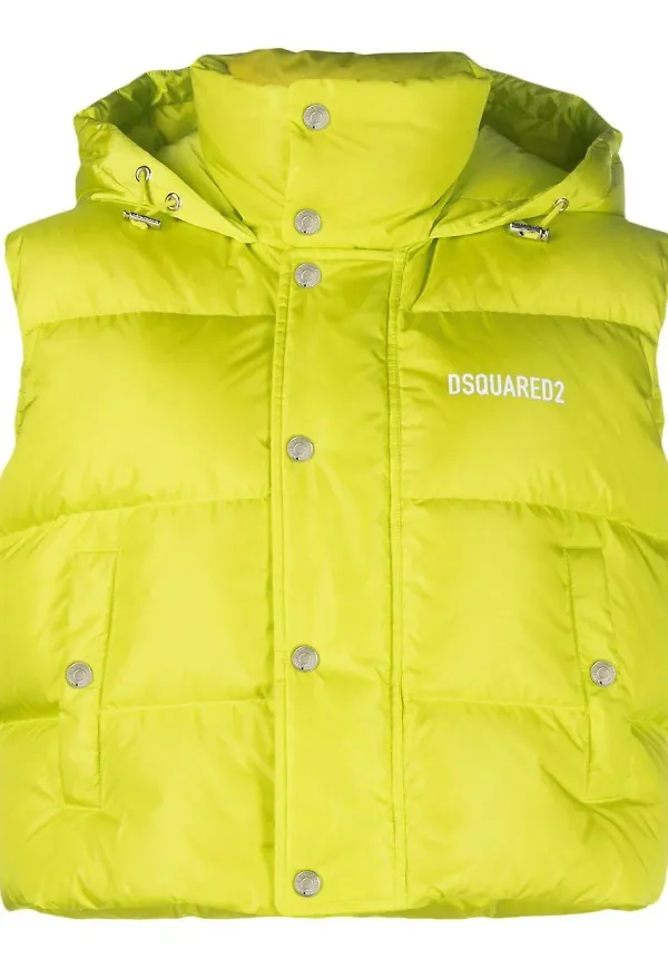 Dsquared2 ärmlös vadderad jacka - Grön