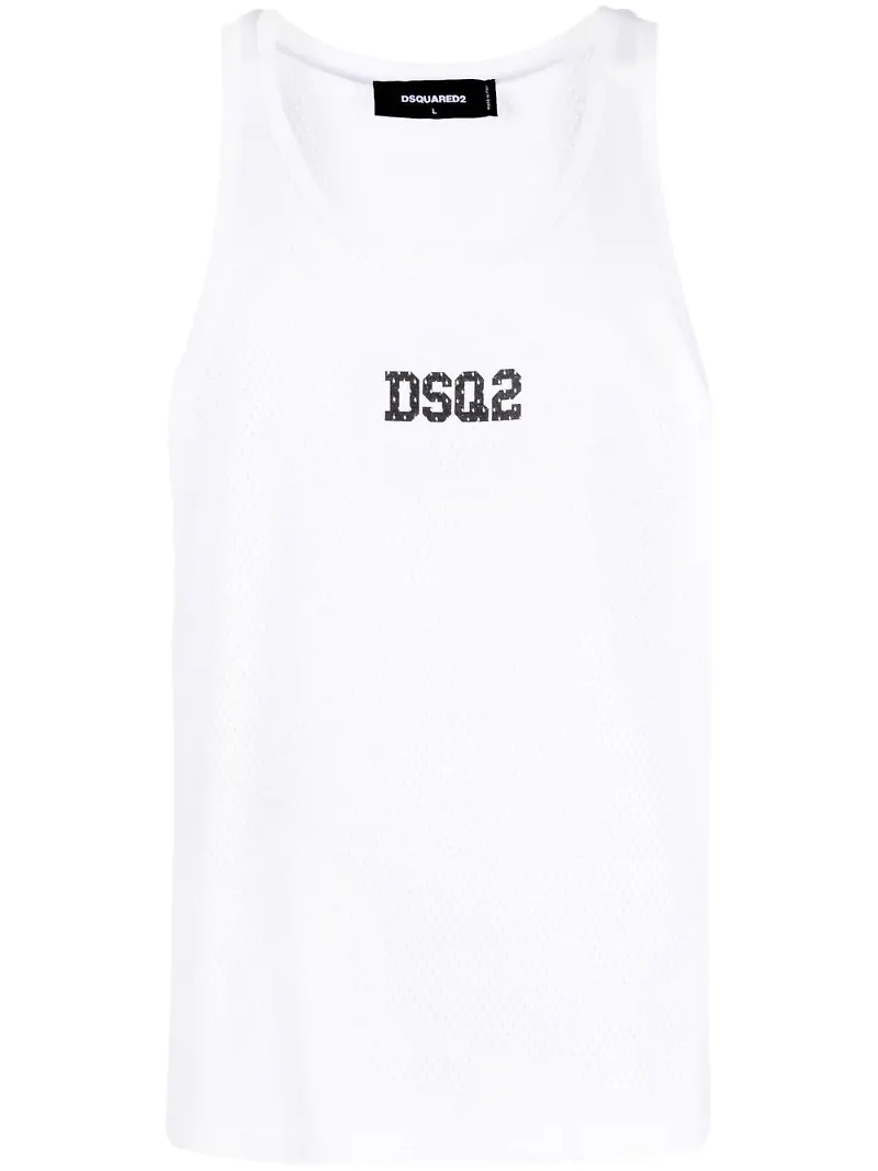 Dsquared2 ärmlös väst med logotyp - Vit
