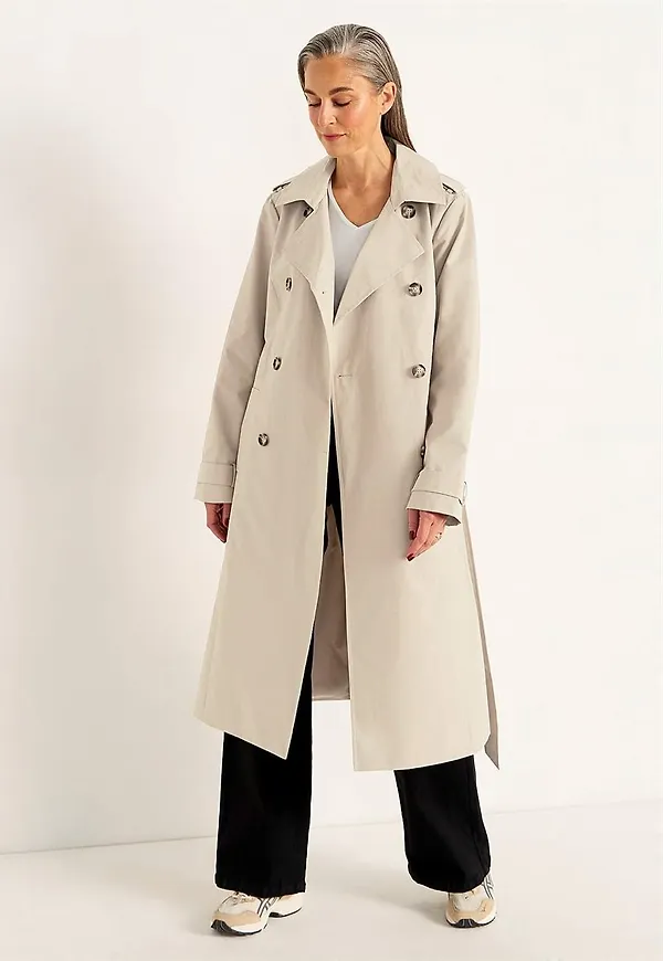 Dubbelknäppt trenchcoat
