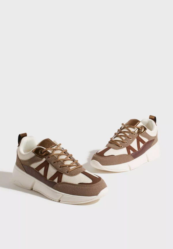 Duffy - Låga sneakers - Beige - Contrast Sneaker - Sneakers