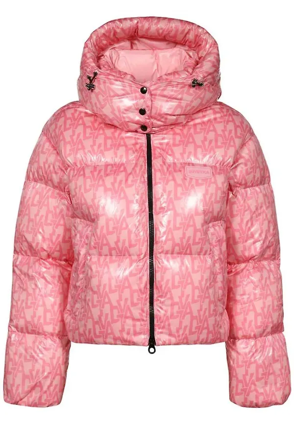 Duvetica jacka med monogram - Rosa