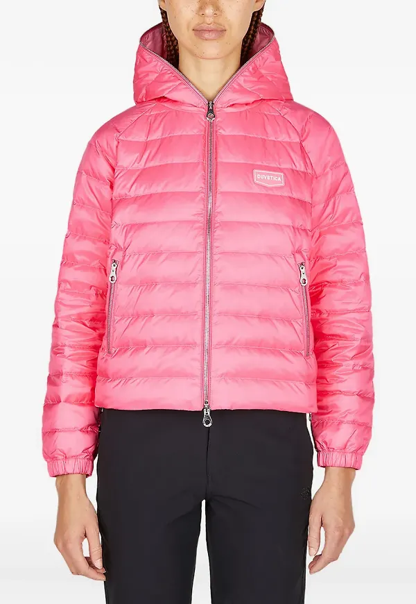 Duvetica puffjacka med huva - Rosa