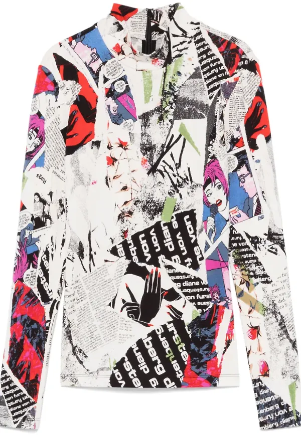 DVF Diane von Furstenberg Doha topp - Neutral