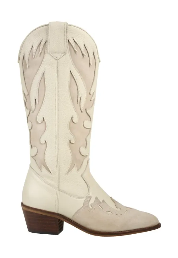 Dwrs Cowboy-stövlar Beige, Dam