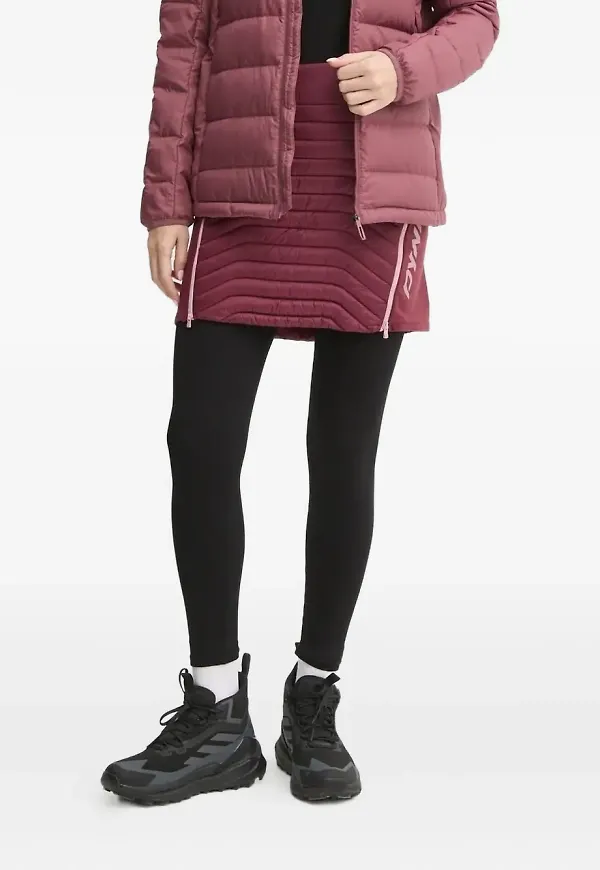 DYNAFIT quiltad kjol med panel - Rosa