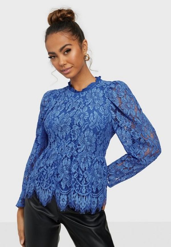 Co'couture Winter Lace Blouse Vardagsblusar Blue