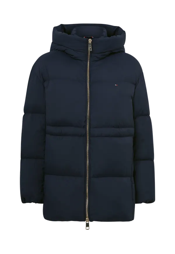 Tommy Hilfiger - Dunjacka Nylon Down Puffer Coat - Blå