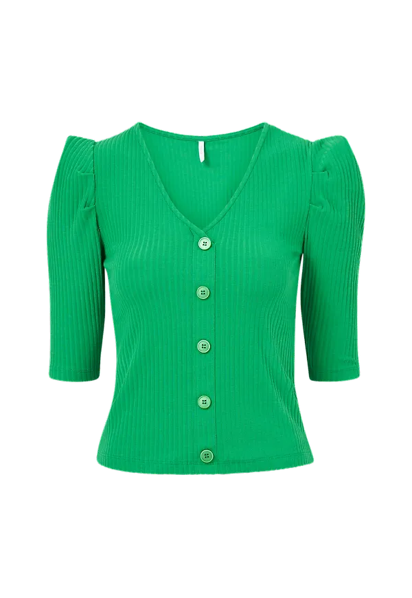 Only - Topp onlNella 2/4 Button Top - Grön