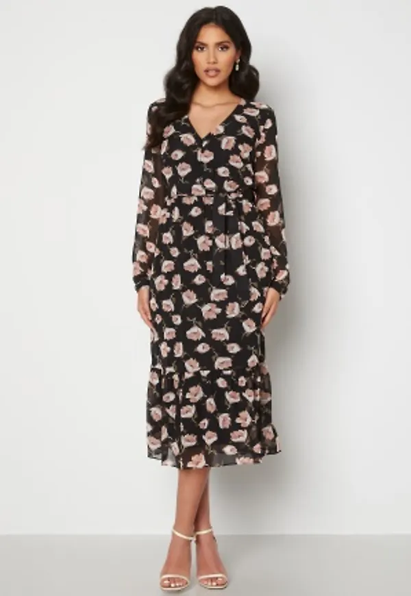 Happy Holly Ninni midi dress Black / Patterned 36/38