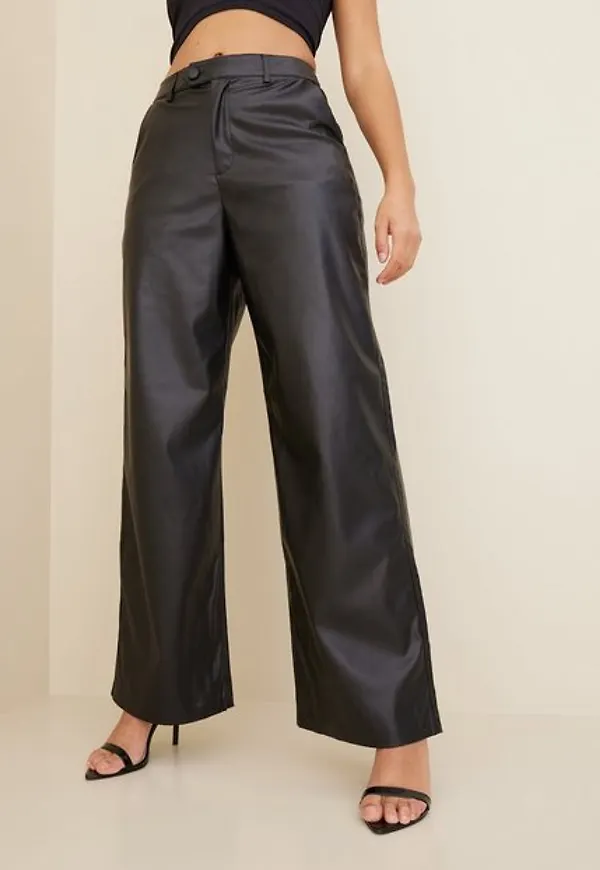 Only Onlania Faux Leather Pant Otw Vida byxor