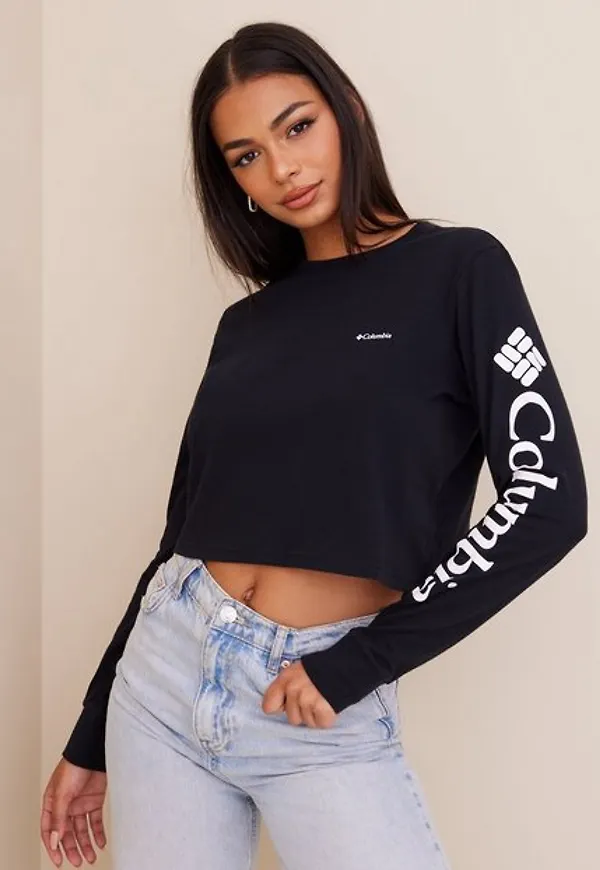Columbia North Cascades LS Crop T Långärmade toppar Black/White