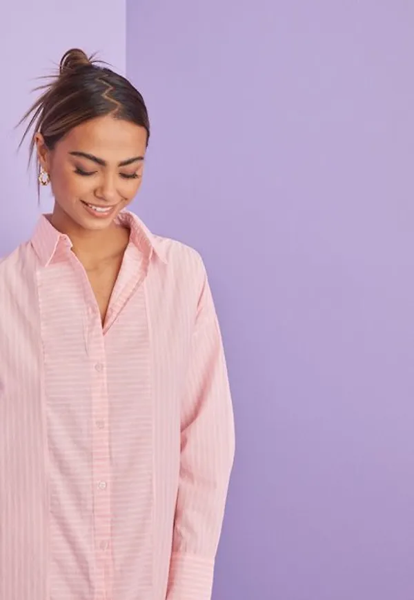 Pieces Pchallie Ls Long Shirt Skjortor Ballerina Stripes
