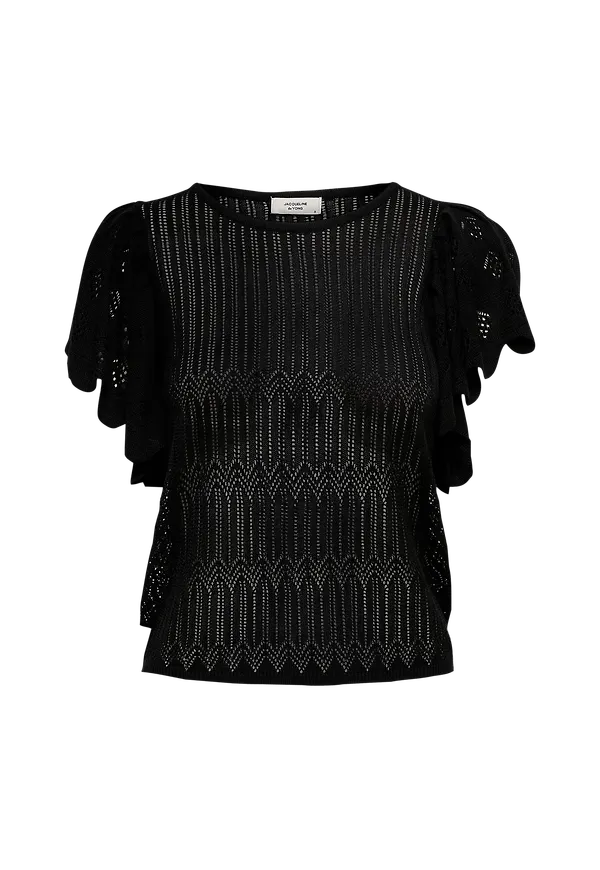 JDY - Topp jdySolis S/S Pullover - Svart